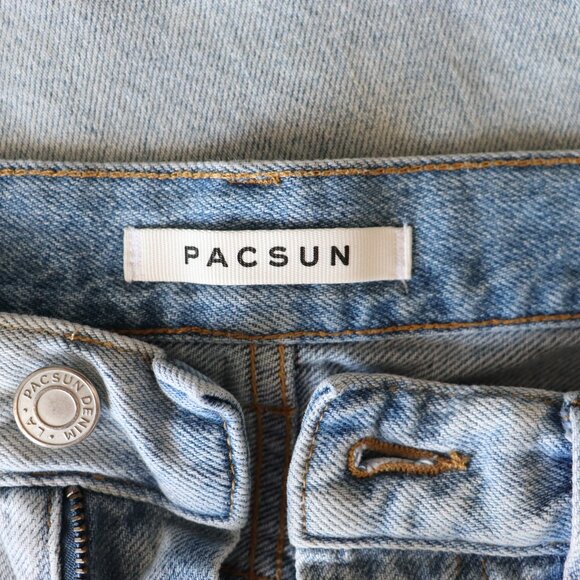 PacSun Men's Sz 30x30 Blue Light Wash Stretch 5-Pocket Slim Taper Denim Jeans - Picture 10 of 13